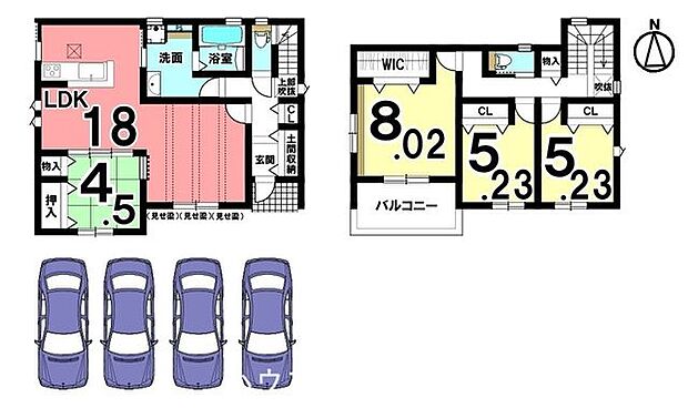 1階は和室を合わせて22.5帖の大きな空間。全室南向きで陽当たり重視のお客様にも自信を持っておすすめ致します。