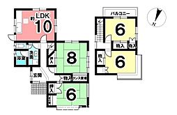 中古戸建 桜井市朝倉台西7丁目 4LDKの間取り