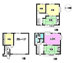 中古テラスハウス　磯城郡田原本町新木 4LDKの間取り