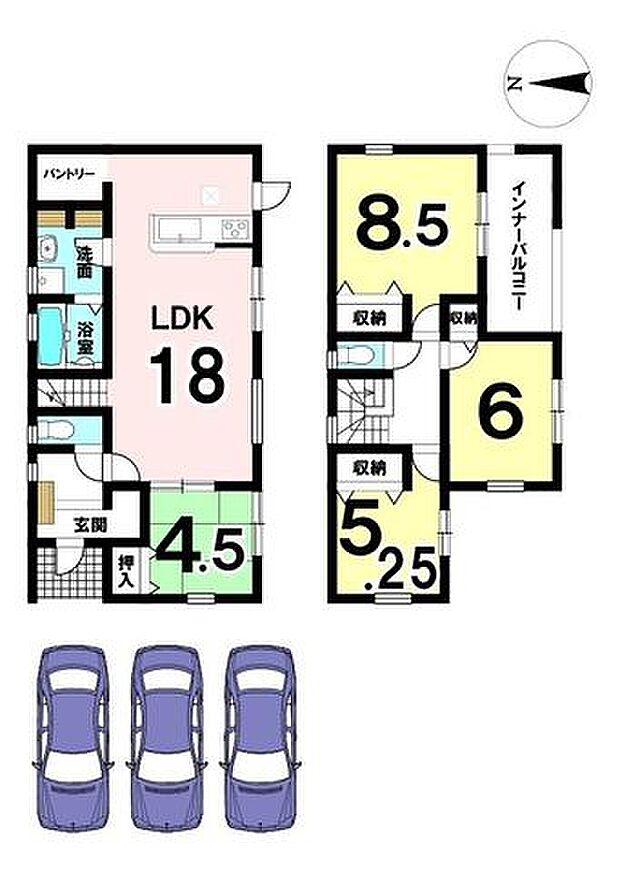 キッチンに大容量のパントリーをもうけました。食品や日用品のストック整理にご活用下さい。