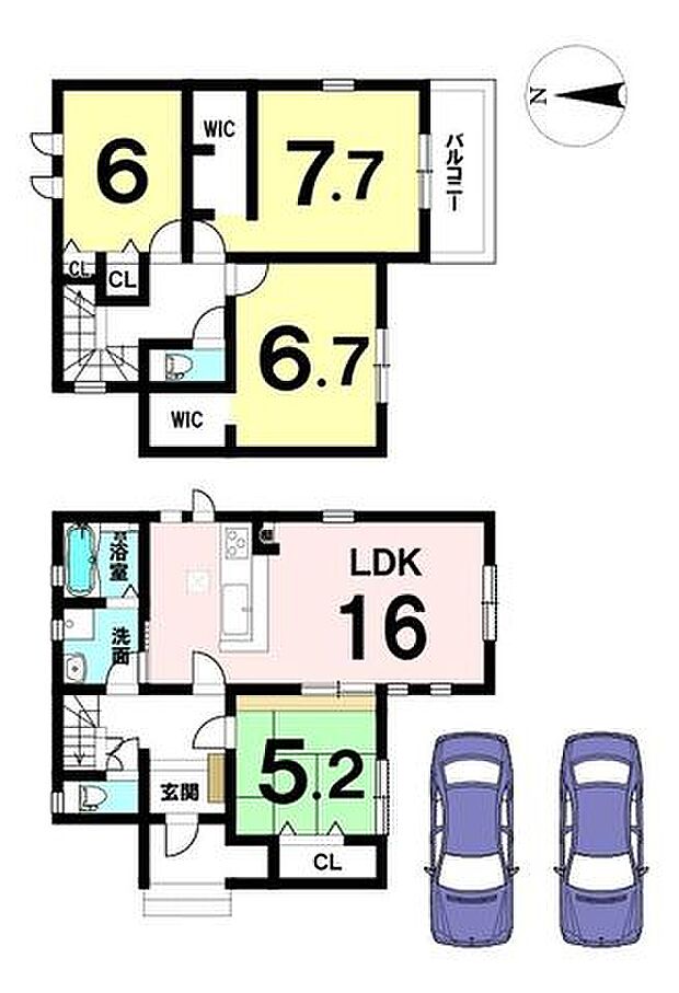 広々とした視線で料理ができる対面式キッチン。ご家族との会話も楽しめる空間です。