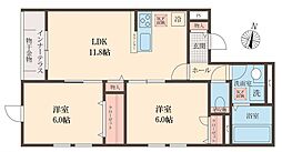 ＳＯＰＨＩＡ方南 1階2LDKの間取り