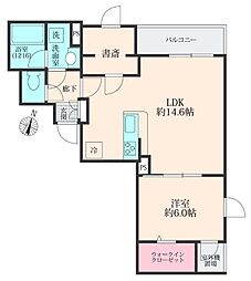 MaisonHouseDressing 1LDKの間取図画像