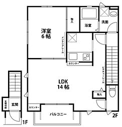 エストール 1LDKの間取図画像