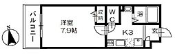Kハイム 1Kの間取図画像