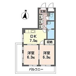 間取図画像 2DK