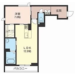 クレール碧 3階1LDKの間取り