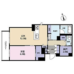 アルバハウス 1LDKの間取図画像