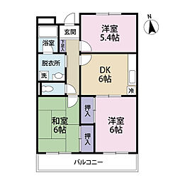 アルス桜田 3DKの間取図画像