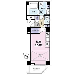ルネス別所沼公園 ワンルームの間取図画像
