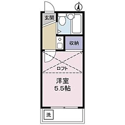 ヴィラ・南元宿 1Kの間取図画像