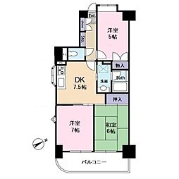 スカイコート・1 3DKの間取図画像