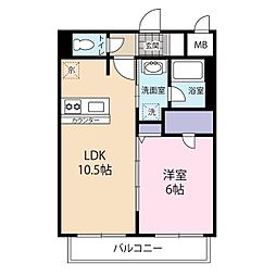 グランド・ソレーユ根岸台 1LDKの間取図画像
