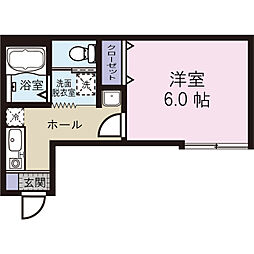 ＫＳハイツ宮原II 3階1Kの間取り