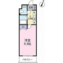 アトリオ大宮公園 1Kの間取図画像