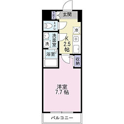 アリエ大宮桜木町 1Kの間取図画像