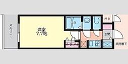 S-RESIDENCE三国WEST 7階1Kの間取り