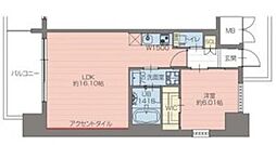 プレジオ梅田 1LDKの間取図画像