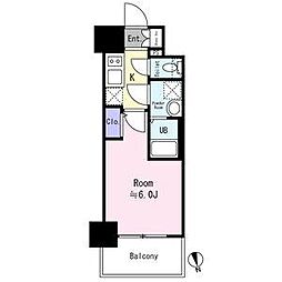 エスリード難波AGREA 2階1Kの間取り