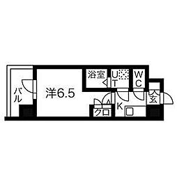 エスリードレジデンス大阪難波 1Kの間取図画像