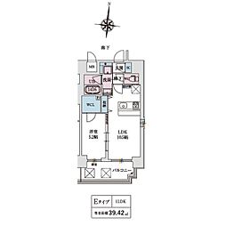 スプランディッド新大阪VIII 1LDKの間取図画像