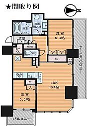間取図画像 2LDK