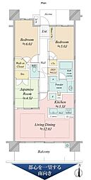 プラウドシティ新大阪 3LDKの間取り