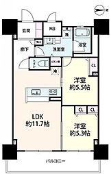 エンゼルシティフラッツ心斎橋北 2LDKの間取り