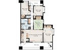 ライオンズマンションセントワーフ横濱ハーバーコート 4LDKの間取図画像