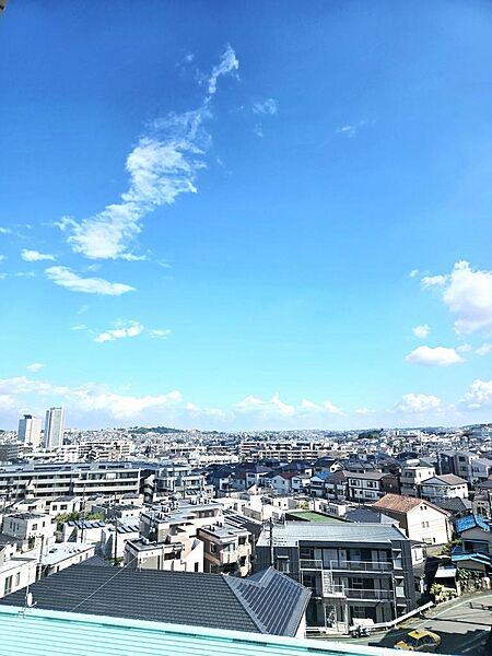 室内からの眺望、前面棟なし開放感があります