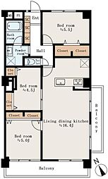 磯子マンション 3LDKの間取図画像