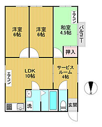リキコーポ 3LDKの間取図画像