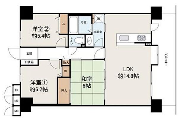 【間取図】◆リフォーム済み！3ＬＤＫの住まい◆スーパー・コンビニなど徒歩圏内で生活便利な好立地◆大阪メトロ御堂筋線「北花田」駅まで徒歩約2分