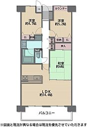 ファミールハイツ堺1番館 3LDKの間取図画像