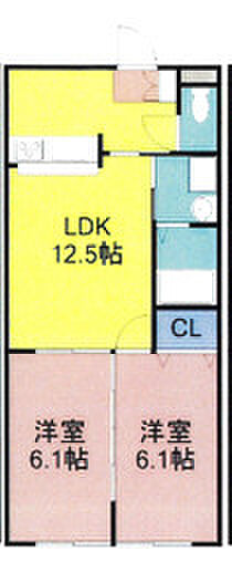 シティメディアIX 102｜鳥取県米子市米原5丁目(賃貸アパート2LDK・1階・49.20㎡)の写真 その2