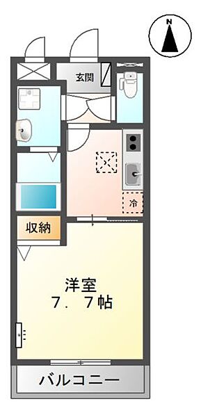 マンション　ファヴォーレ 105｜鳥取県米子市灘町2丁目(賃貸マンション1K・1階・28.08㎡)の写真 その2