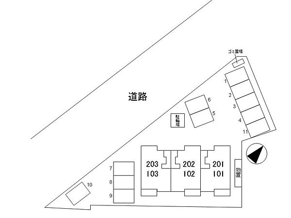 プラシード浜 201｜鳥取県米子市富益町(賃貸アパート2LDK・2階・57.07㎡)の写真 その30