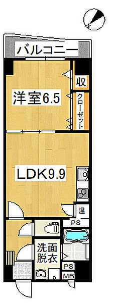 プレゼンス 1B｜鳥取県米子市冨士見町(賃貸マンション1LDK・1階・42.50㎡)の写真 その2