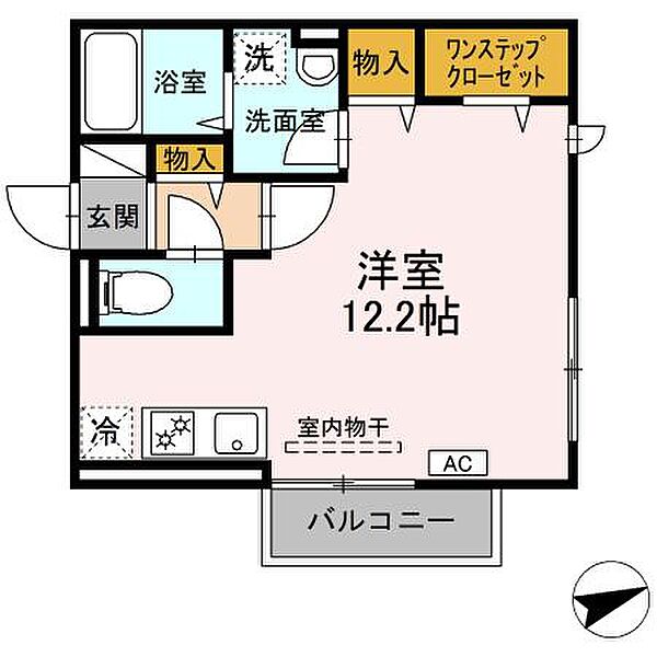 サンリット 205｜鳥取県米子市旗ヶ崎2丁目(賃貸アパート1R・2階・32.95㎡)の写真 その2