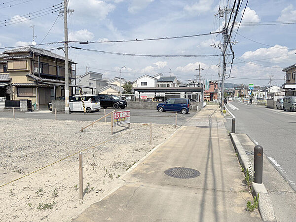 南側の府道沿い