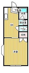 メゾンルピナス 1DKの間取図画像