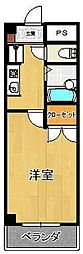 サンロイヤル 1Kの間取図画像