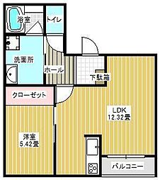 アルシェ松江北 1LDKの間取図画像