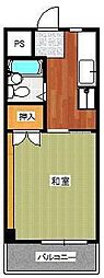 丸新ビル 1Kの間取図画像