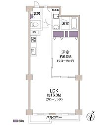 マンション西目黒苑 1LDKの間取図画像
