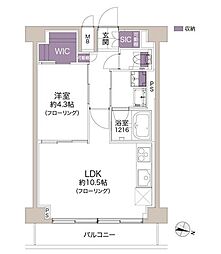 笹塚ダイヤモンドマンション 1LDKの間取図画像
