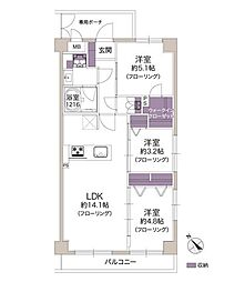 マイキャッスル二子玉川園 3LDKの間取図画像