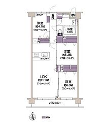 セントレー相武台 3LDKの間取図画像
