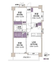 キャニオングランデ氷川台 3LDKの間取図画像
