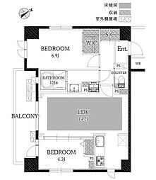 リックスL 2LDKの間取図画像